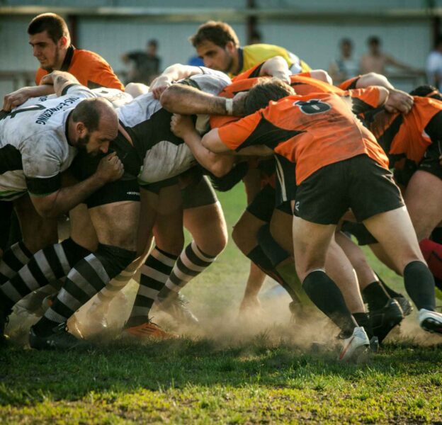 The image of the rugby game